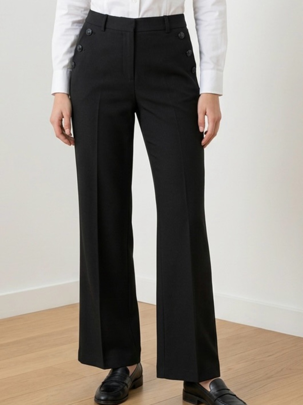 Karl Lagerfeld Paris Black Bootcut Stretch Pants Size 12 NWT